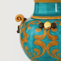Lampada in ceramica Double Face Dipinta a Mano Oro Aladdin - immagine 2
