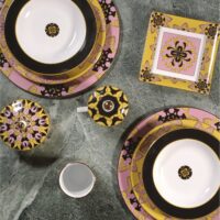 Ibiza Charger Plate in Porcellana filettatura in Oro - immagine 2