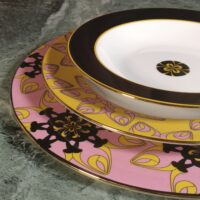 Ibiza Charger Plate in Porcellana filettatura in Oro - immagine 3