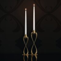 Kerzenhalter aus Messing Roségold, Vibes – Bild 2