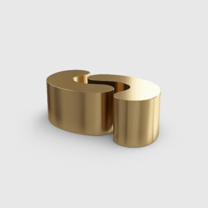 Coffee Table, Circle in acciaio spazzolato