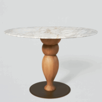 Table Aladdin avec plateau en marbre Calacatta Gold – Image 2