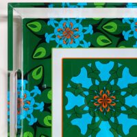 Vassoio Quadrato in Cristallo Acrilico Verde - immagine 3