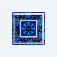 Blue Acrylic Crystal Valet Tray