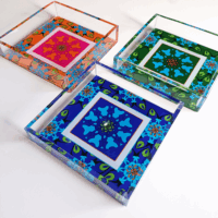 Blue Acrylic Crystal Valet Tray - Image 2