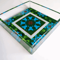 Green Acrylic Crystal Catchall Tray - Image 2